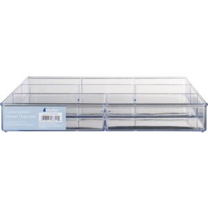 Whitmor 6-Section Stackable Drawer Organizer, 11.9 in x 11.9 in x 1.7 in