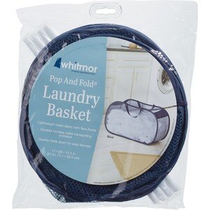 Whitmor Pop And Fold Laundry Basket, Olive