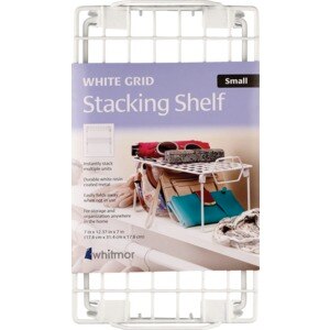 Whitmor White Grid Stacking Shelf