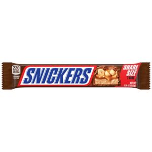 Snickers Milk Chocolate Candy Bars, Share Size, 3.29 Oz