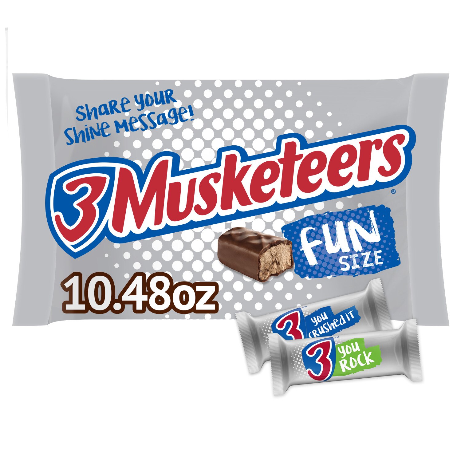 3 Musketeers, Fun Size Chocolate Candy Bars, 10.48 Oz