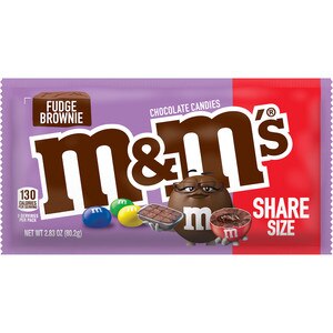 M&M'S Fudge Brownie Share Size Chocolate Candy, 2.83 OZ