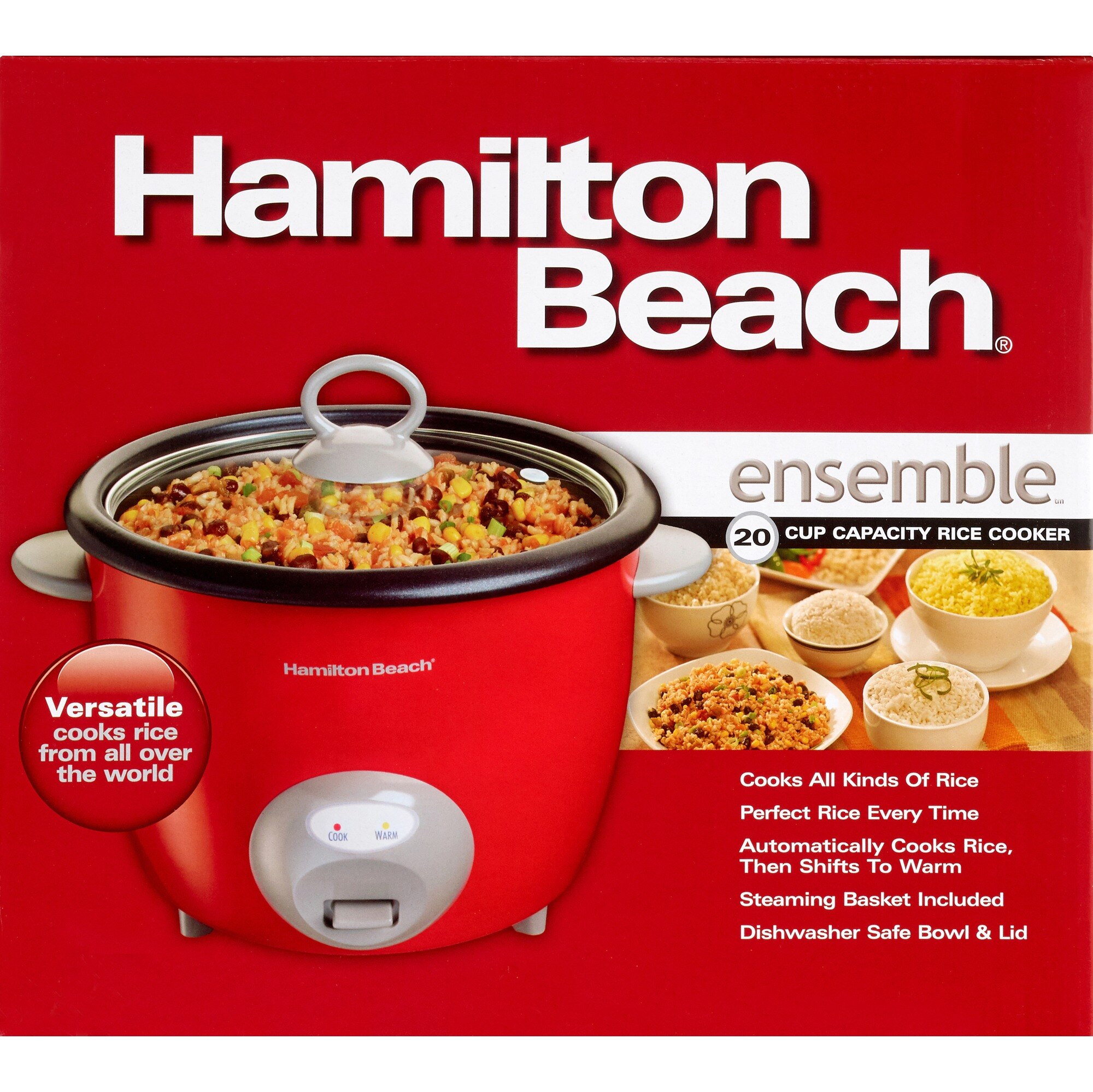 Hamilton Beach Ensemble Rice Cooker, 20 CUP