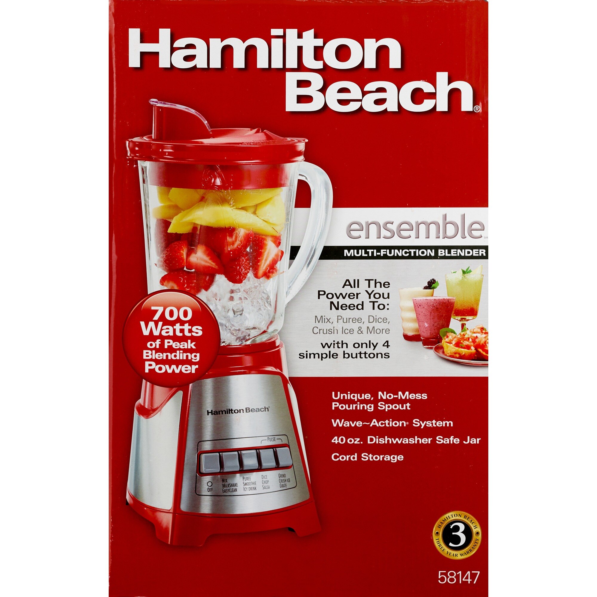 Hamilton Beach Ensemble Blender, Multi Function