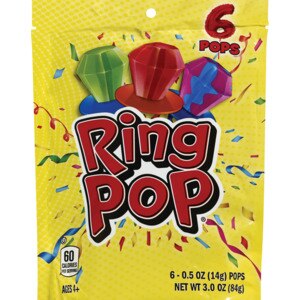 Ring Pop, 6 ct, 3 oz