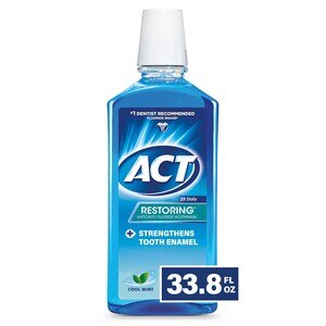 ACT Restoring Anticavity Fluoride Mouthwash, Cool Mint