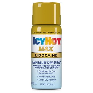 Icy Hot Max Lidocaine Pain Relief Dry Spray, 4 OZ