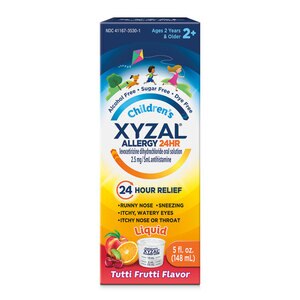 Children's Xyzal Oral Solution 24HR Allergy Relief Bubble Gum, 5 FL OZ