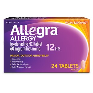 Allegra Adult 12HR Tablet Allergy Relief 60 mg, 24 CT