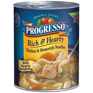 Progresso Rich & Hearty Chicken & Homestyle Noodles Soup, 19 oz