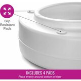 HealthSmart Portable Elevated Toilet Seat Riser, White, thumbnail image 4 of 6