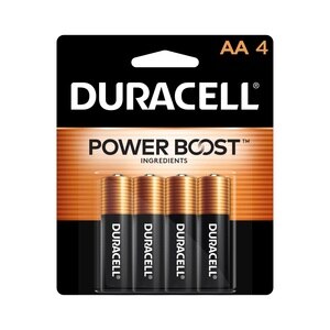 Duracell Coppertop AA Alkaline Batteries, 4 ct