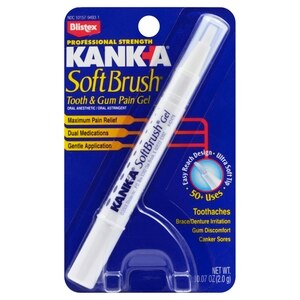Kank-A Soft Brush Tooth and Gum Pain Gel, Professional Strength, 0.07 OZ