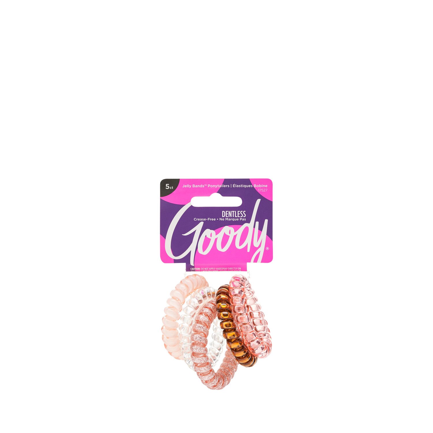 GOODY TREND COIL ELASTICS BLUSH PINK, 5CT