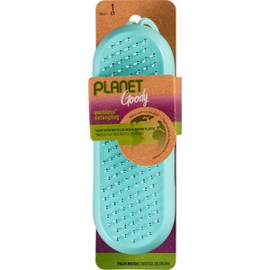 Planet Goody Recycled Plastic Detangling Palm Brush, Teal