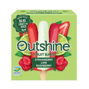 Outshine Strawberry, Lime, and Raspberry Frozen Fruit Bars Variety Pack, 12 Count
