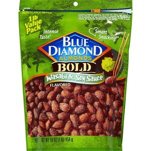 BLUE DIAMOND BOLD WASABI & SOY SAUCE ALMONDS