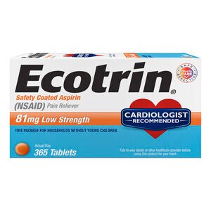 Ecotrin Safety Coated Aspirin Tablets Low Strength - 365 CT