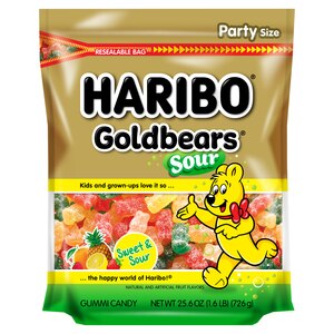 Haribo Sour Bears Gummy Candy, 25.6 oz