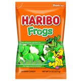 Haribo Frogs Fruity Gummy Candy, 8 oz, thumbnail image 1 of 3