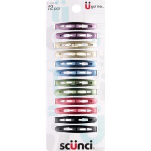 Scunci Snap Clips, Black