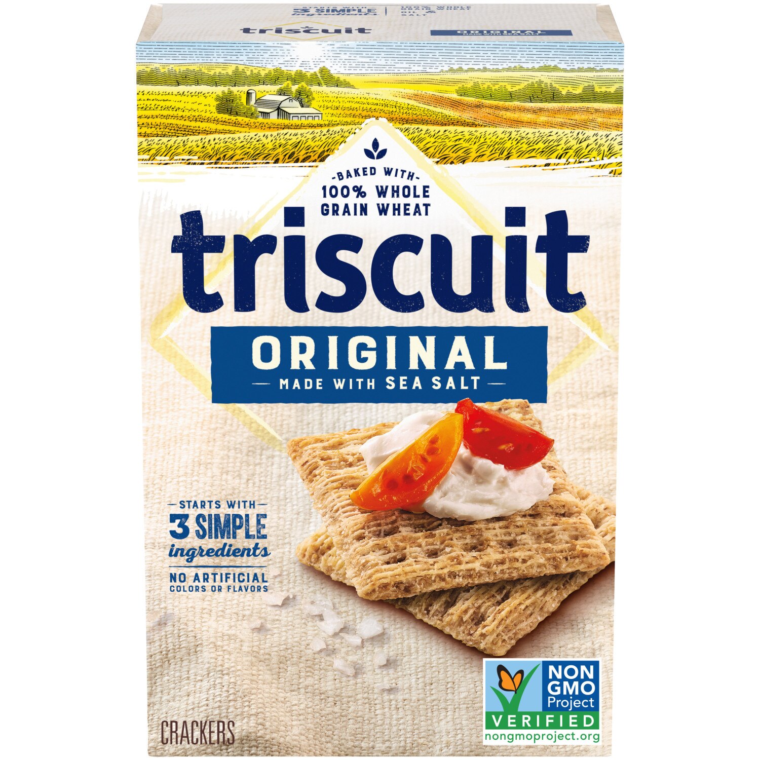 Triscuit Original Whole Grain Wheat Crackers, Vegan Crackers, 8.5 oz