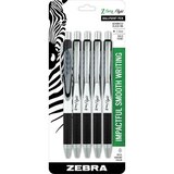 Zebra Pen Z-Grip Flight Retractable Ballpoint Pen, 1.2mm Bold, Black, 5 CT, thumbnail image 1 of 3