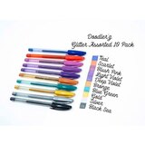 Zebra Pen Doodlerz Gel Stick Pen, 1.0mm Medium, Assorted Glitter Colors, 10 CT, thumbnail image 2 of 3