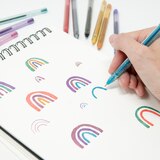 Zebra Pen Doodlerz Gel Stick Pen, 1.0mm Medium, Assorted Glitter Colors, 10 CT, thumbnail image 3 of 3