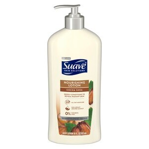 Suave Smoothing with Cocoa Butter and Shea Body Lotion, 18 OZ