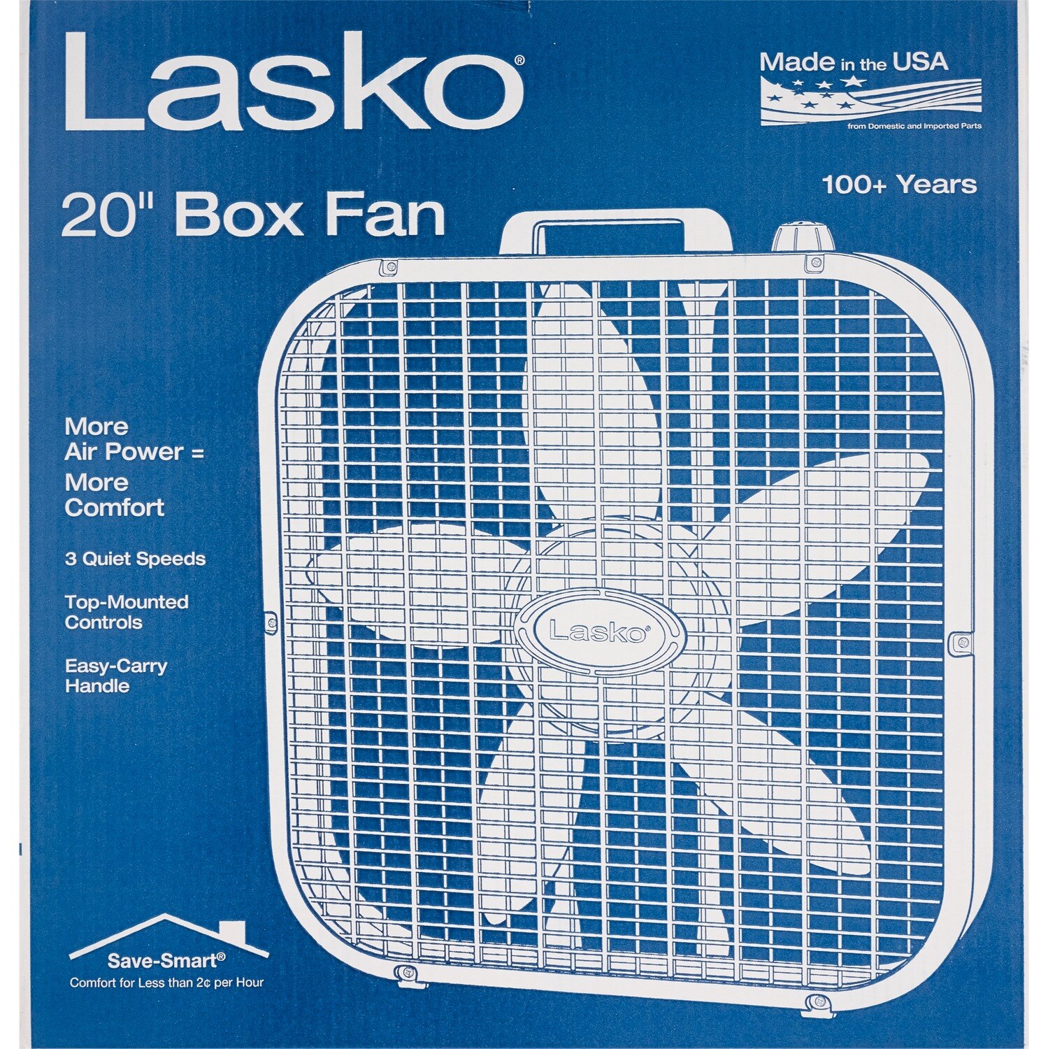 Lasko Box Fan, 20 in