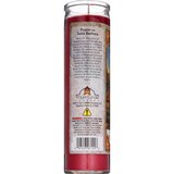 Prayer Candle, St Barbara Red Wax, 8", thumbnail image 3 of 4