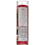 Prayer Candle, St Barbara Red Wax, 8", thumbnail image 4 of 4