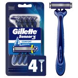 Gillette Sensor3 3-Blade Disposable Razors, 4 CT, thumbnail image 1 of 8