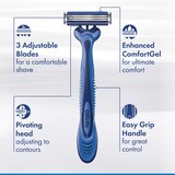 Gillette Sensor3 3-Blade Disposable Razors, 4 CT, thumbnail image 3 of 8