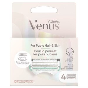 Gillette Venus Women's Razor Blades for Pubic Hair and Skin, 4 CT