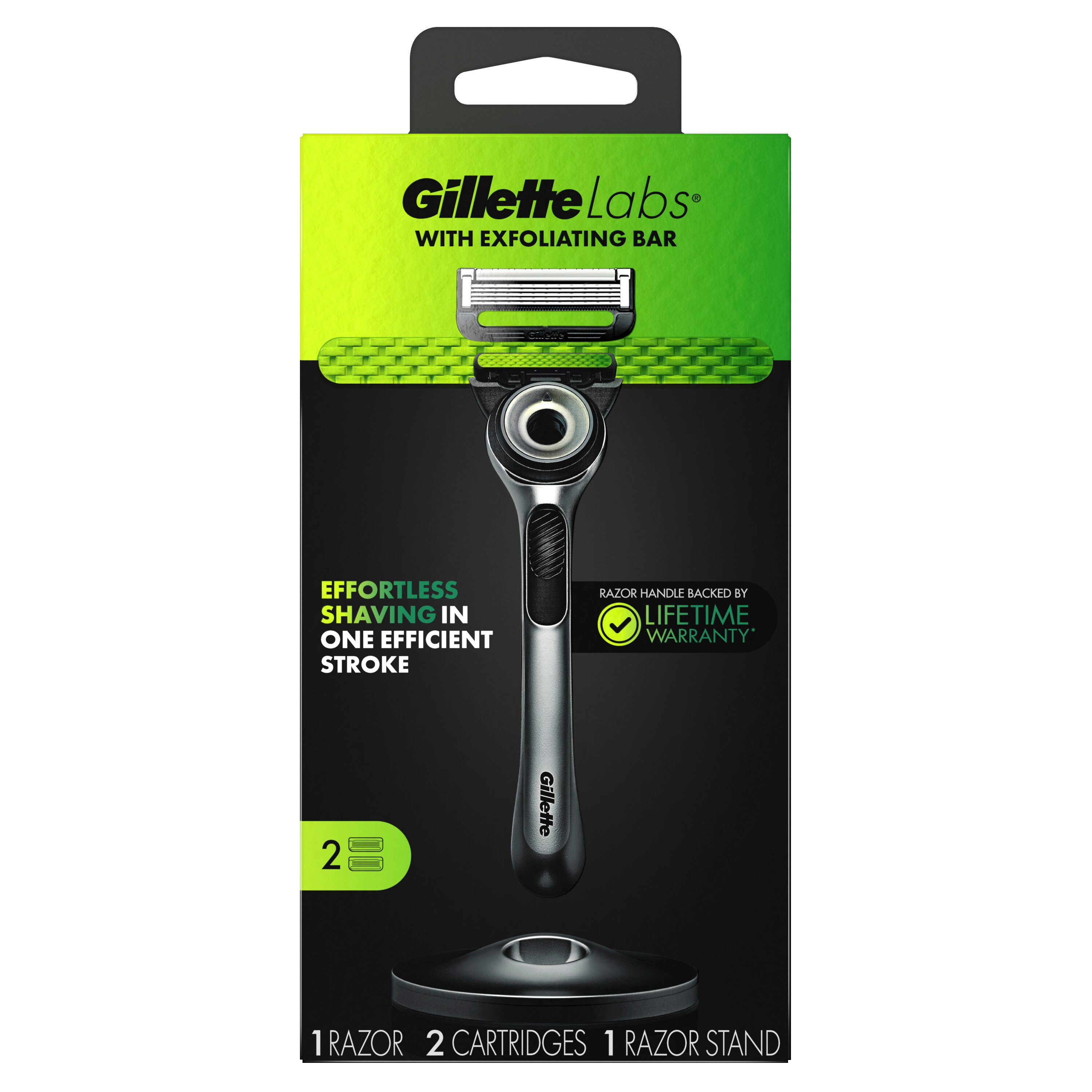 GilletteLabs 5-Blade Razor + 1 Razor Blade Refill + 1 Razor Stand