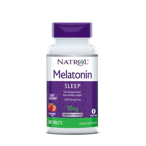 Natrol Maximum Strength Melatonin 10 MG Tablets, 60 CT, Strawberry