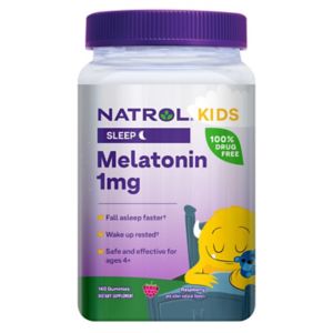 Natrol Kids Melatonin Sleep Aid Gummy, 1mg, Supplement for Children, Ages 4 and up, 140 Berry Flavored Gummies