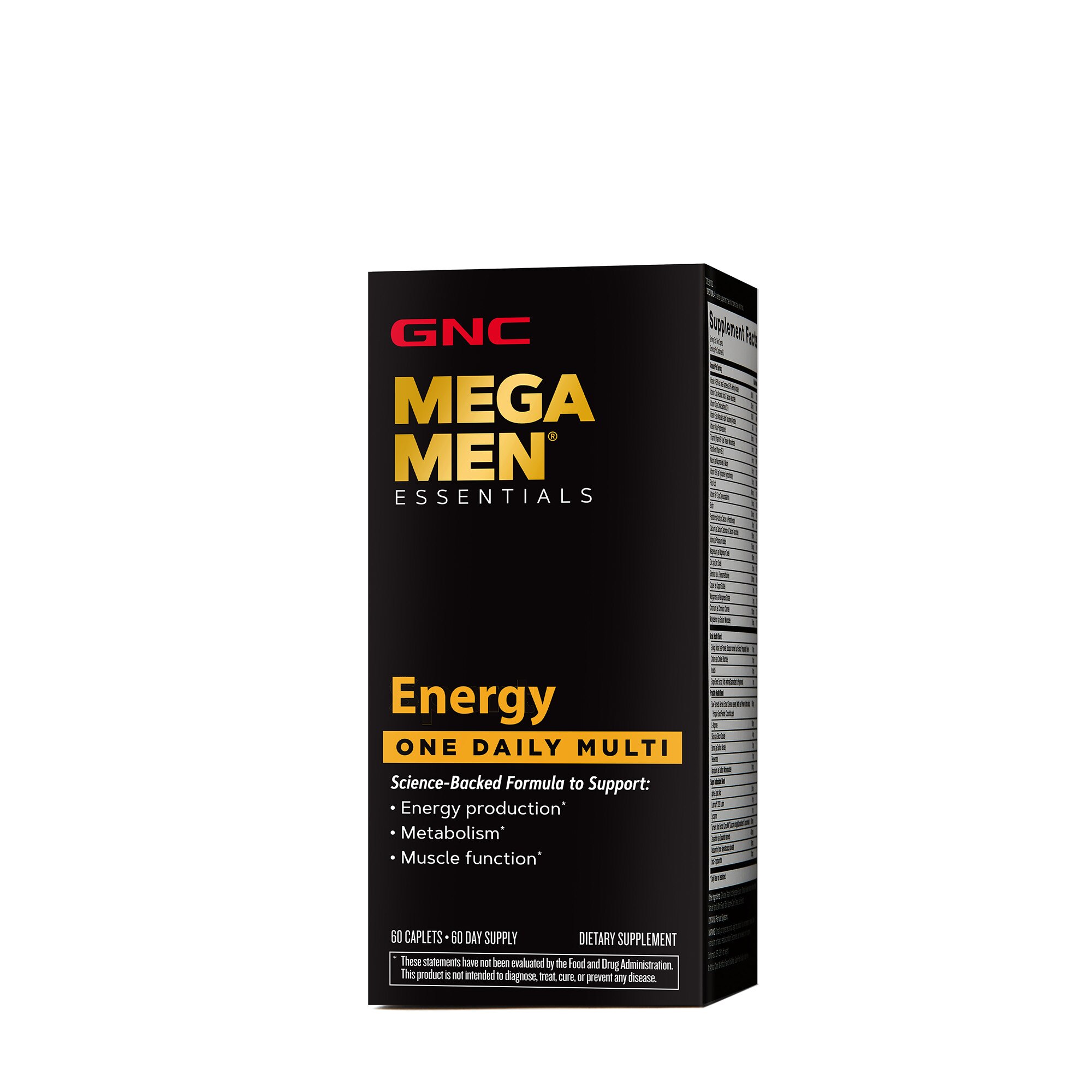 GNC Mega Men Energy Essentials One Daily Multi, 60 Caplets