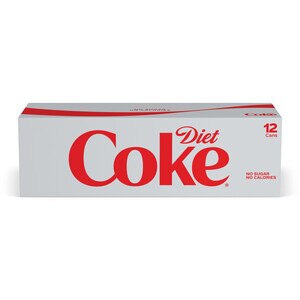 Diet Coke Soda Soft Drink, Cans, 12 ct, 12 oz 