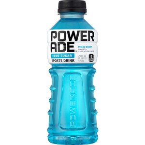Powerade Zero Mixed Berry Blast, ION4 Electrolyte Enhanced Zero Sugar and Calorie Sports Drink, 20 OZ