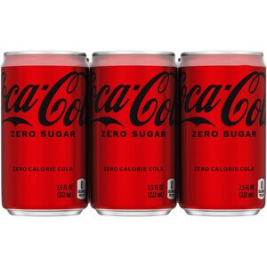 Coke Zero Sugar Diet Soda Soft Drink, 7.5 OZ Cans, 6 PK