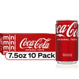 Coca-Cola Soda Soft Drink, 7.5 OZ Cans, 10 PK, thumbnail image 4 of 4