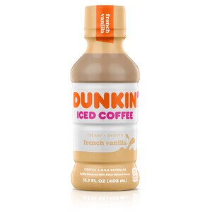 Dunkin' French Vanilla Iced Coffee Bottle, 13.7 OZ