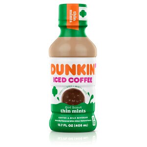 Dunkin' Thin Mints Iced Coffee Bottle, 13.7 OZ