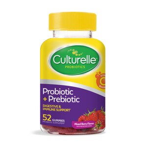 Culturelle Daily Prebiotic + Probiotic Gummies for Adults, Mixed Berry, 52 CT
