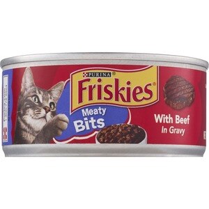 Friskies Meaty Bits With Beef In Gravy Canned Cat Food