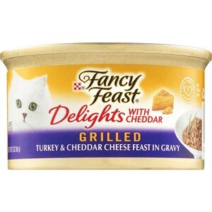 PURINA, Fancy Feast Delights Turkey & Cheddar Cheese Feast In Gravy, Grilled