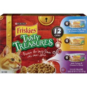 Friskies Tasty Treasures Cat Food Can, 12 ct